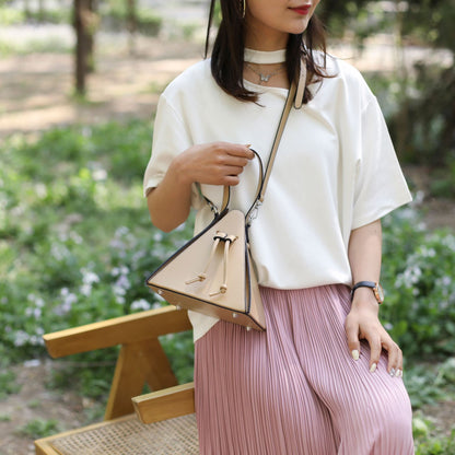 Geometric Triangle Crossbody Bag