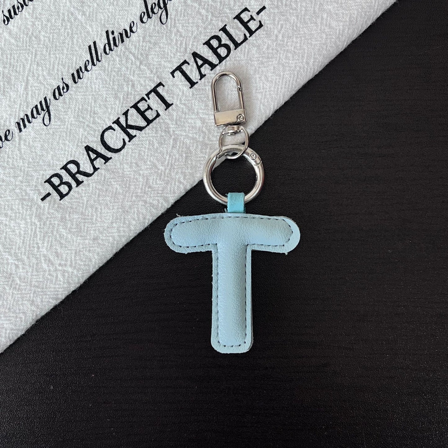 Colored Letter Charm Keychain