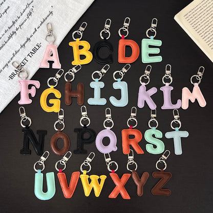Colored Letter Charm Keychain