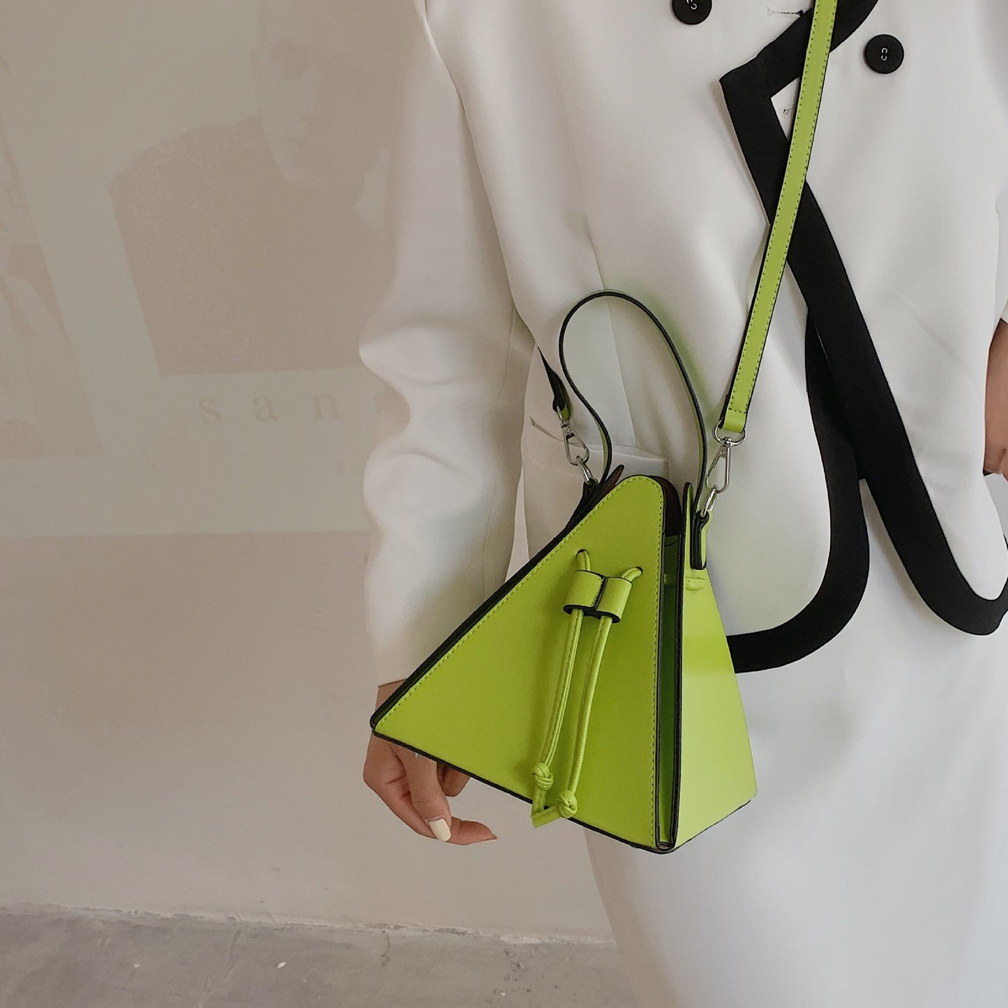 Geometric Triangle Crossbody Bag