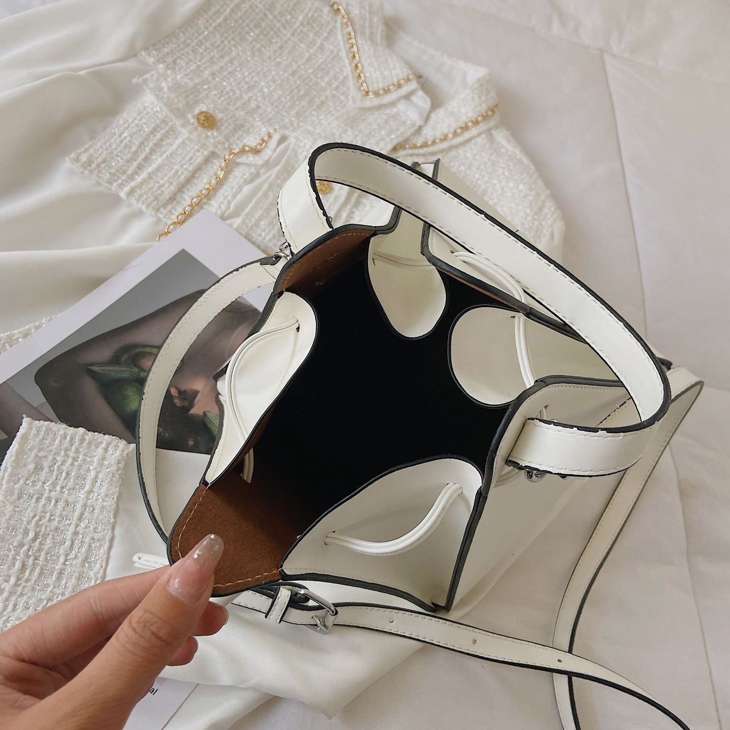 Geometric Triangle Crossbody Bag