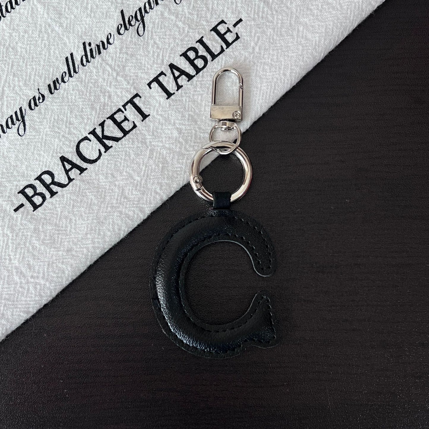 Colored Letter Charm Keychain