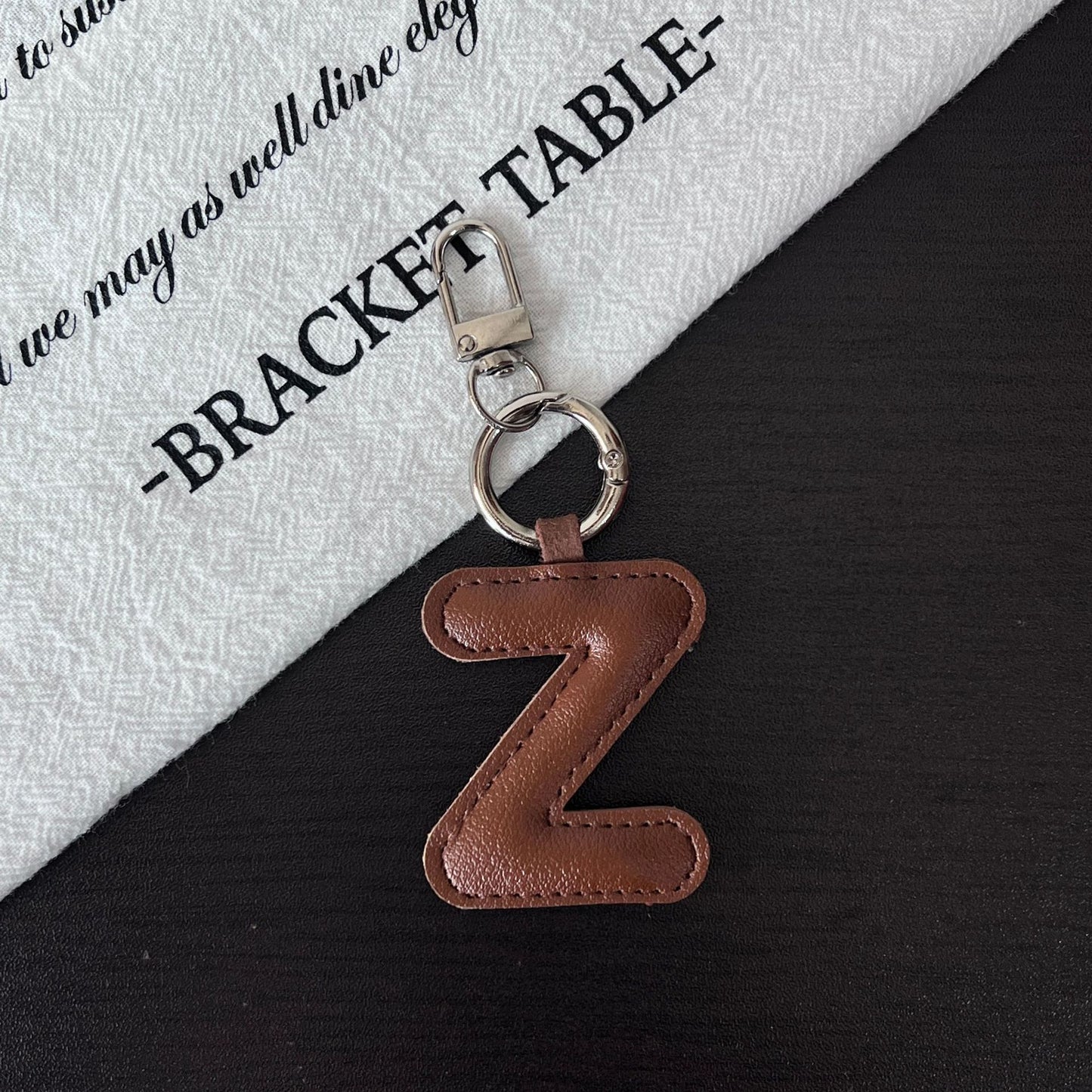 Colored Letter Charm Keychain