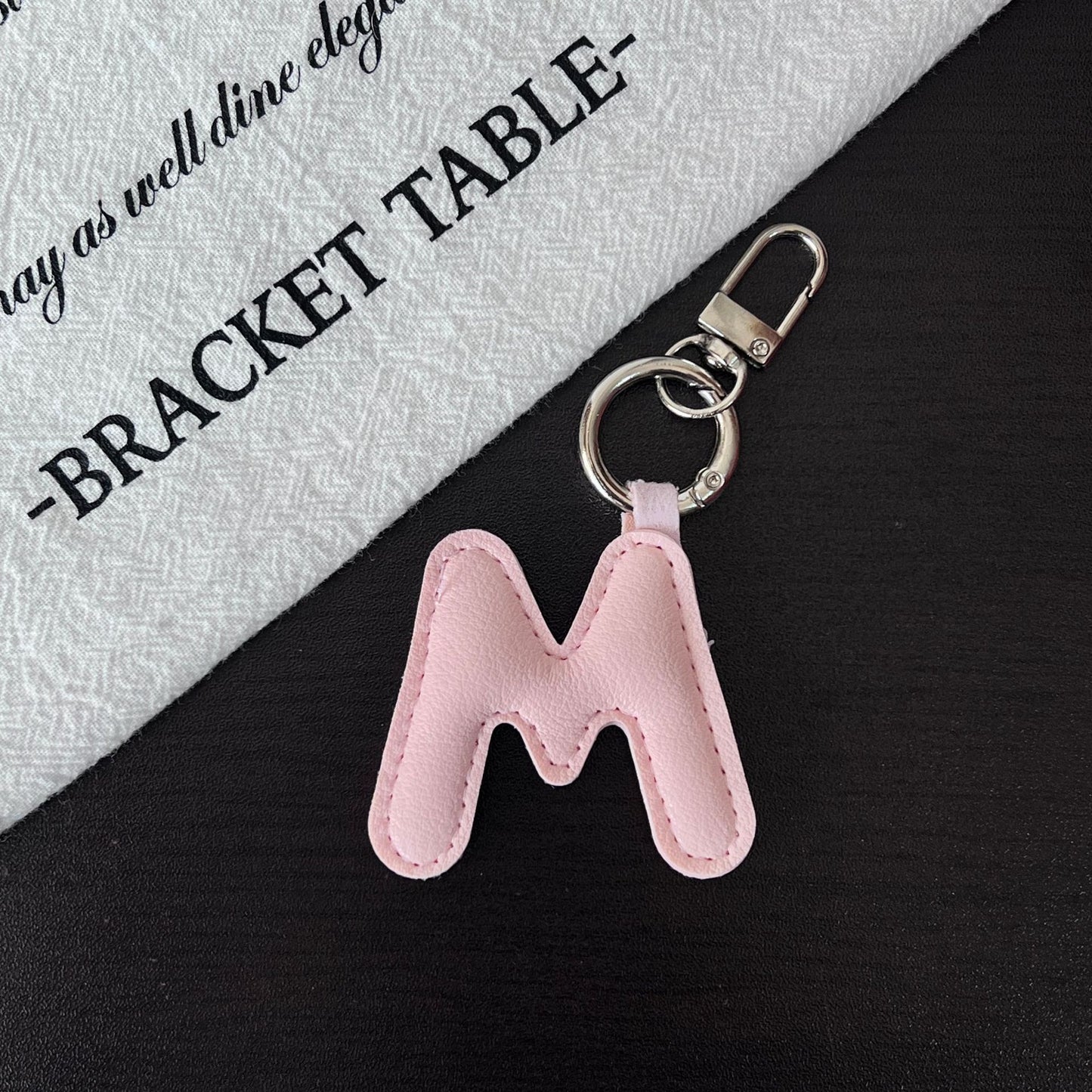 Colored Letter Charm Keychain