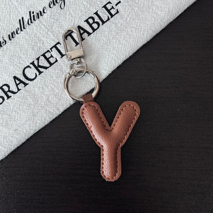 Colored Letter Charm Keychain