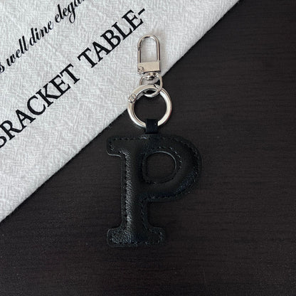 Colored Letter Charm Keychain