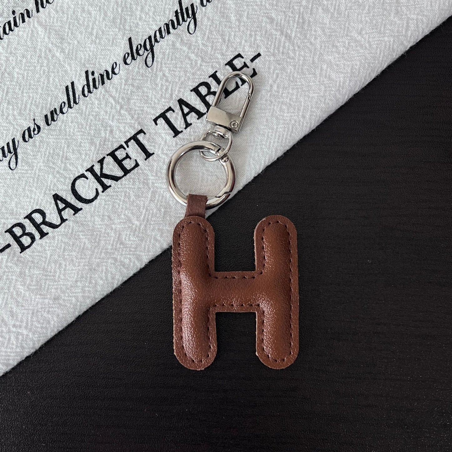 Colored Letter Charm Keychain