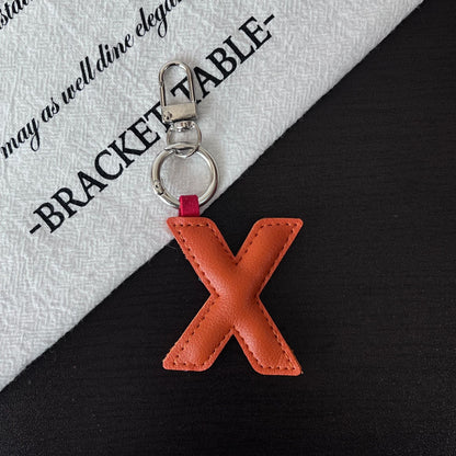 Colored Letter Charm Keychain