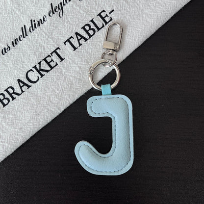 Colored Letter Charm Keychain