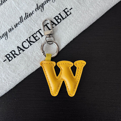Colored Letter Charm Keychain