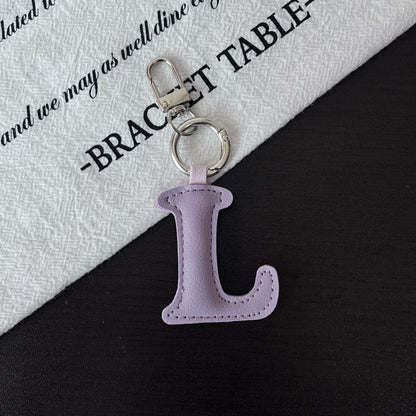 Colored Letter Charm Keychain