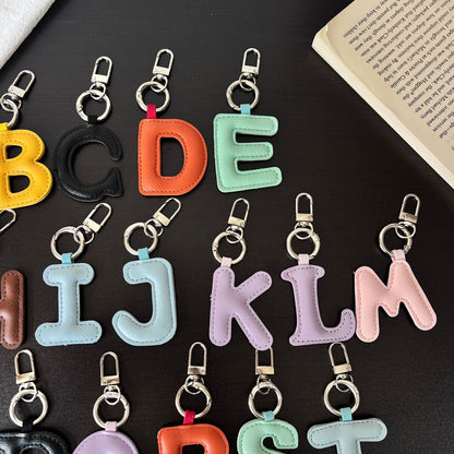Colored Letter Charm Keychain