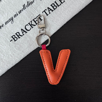 Colored Letter Charm Keychain