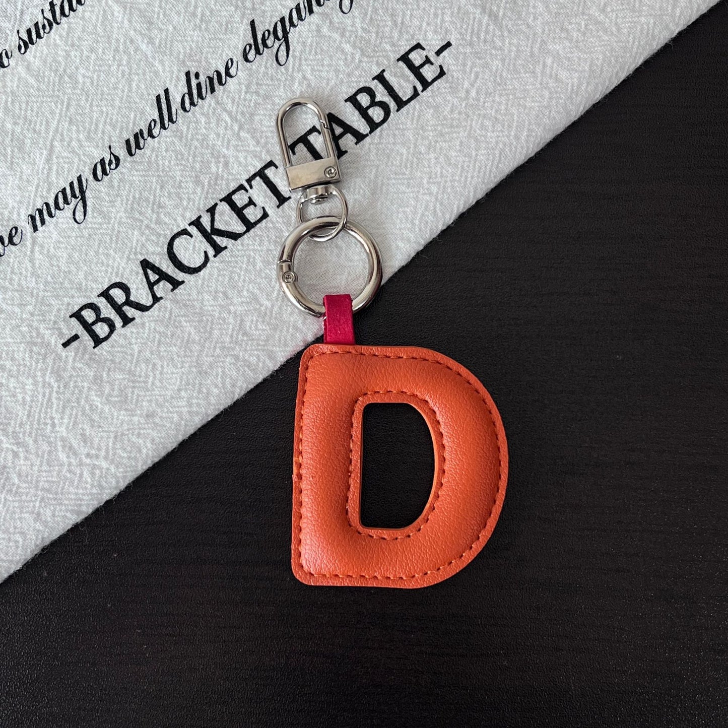 Colored Letter Charm Keychain