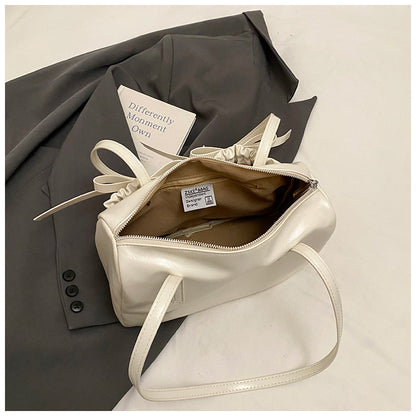 Pleather Bow Shoulder Bag