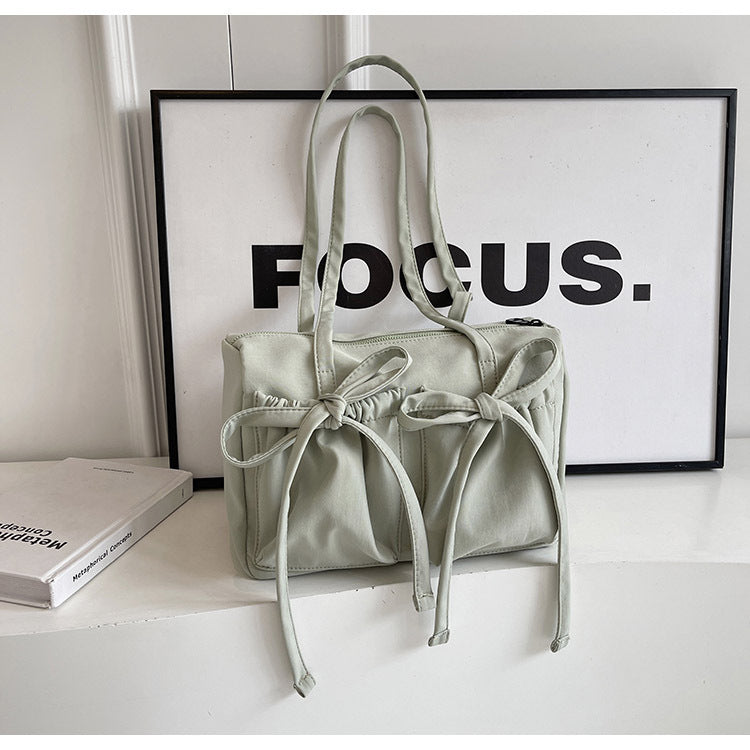 Nylon Bow Tote Bag