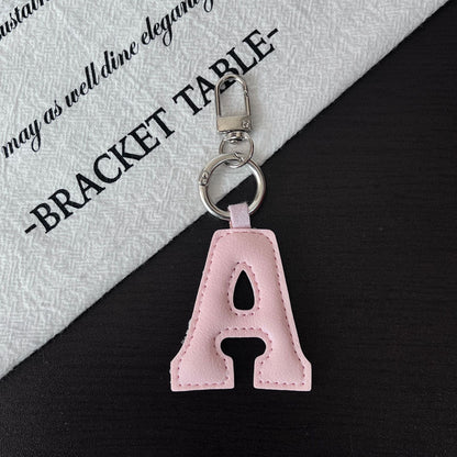 Colored Letter Charm Keychain