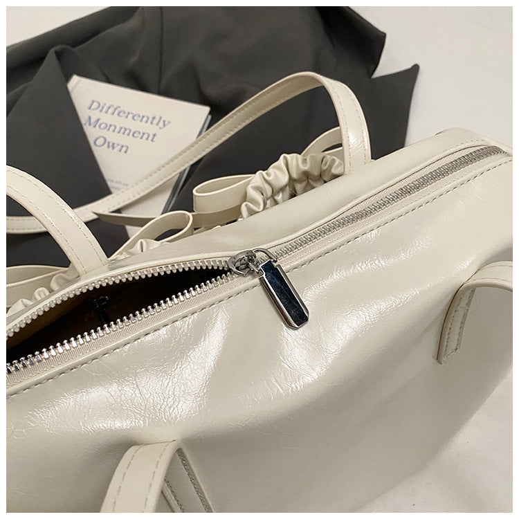 Pleather Bow Shoulder Bag