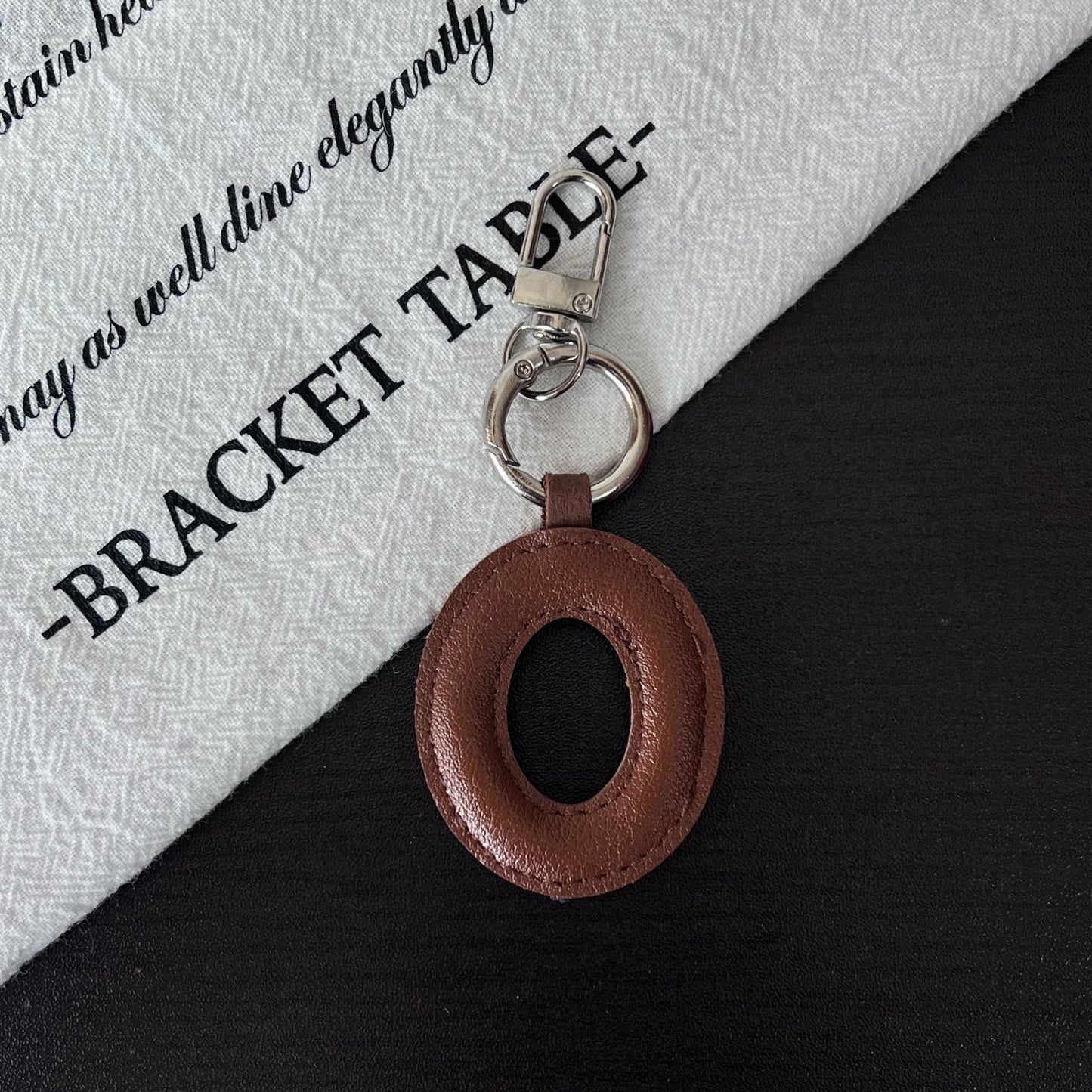 Colored Letter Charm Keychain