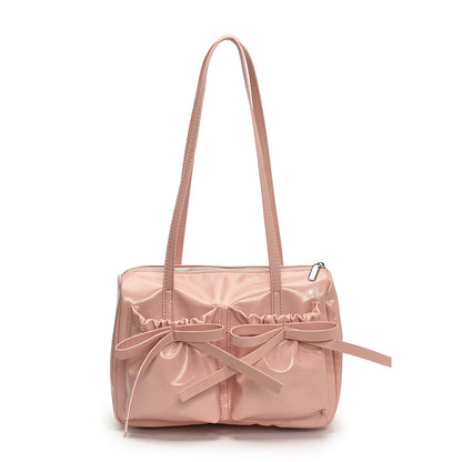 Pleather Bow Shoulder Bag