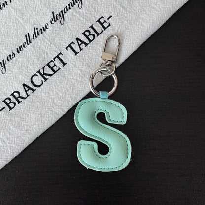 Colored Letter Charm Keychain