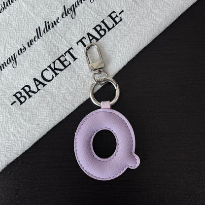 Colored Letter Charm Keychain