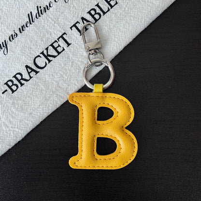 Colored Letter Charm Keychain